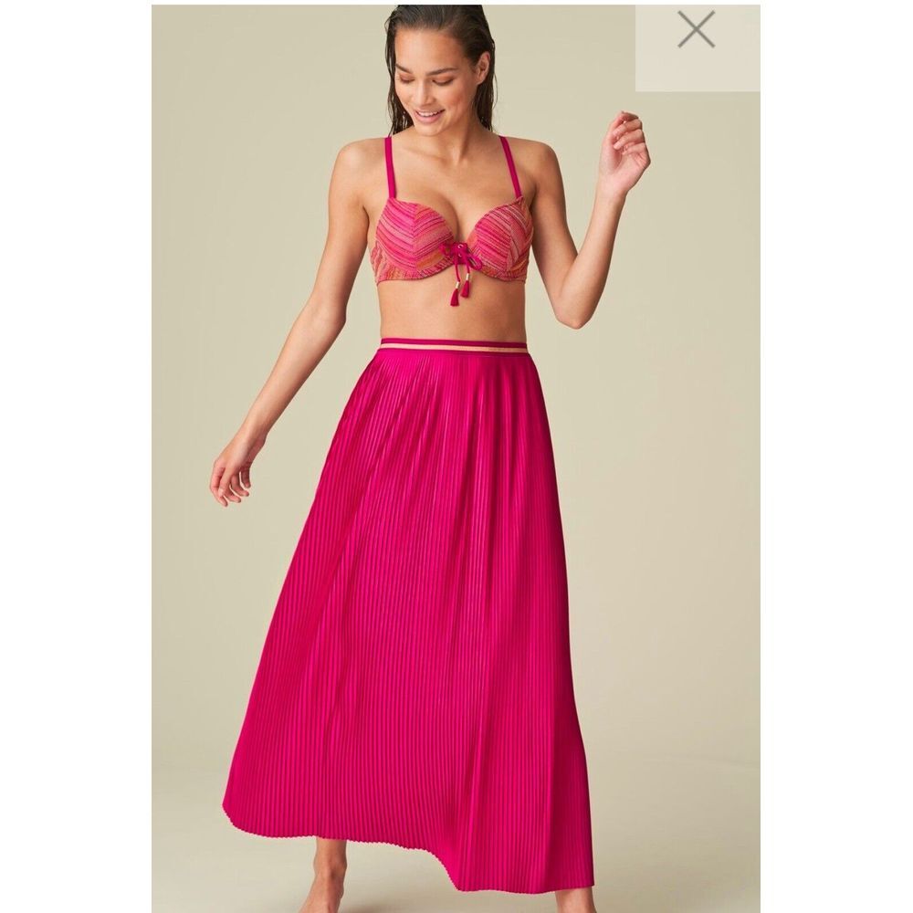 Marie Jo Swim Isolde Stretch Skirt in Wild Rose Size Small